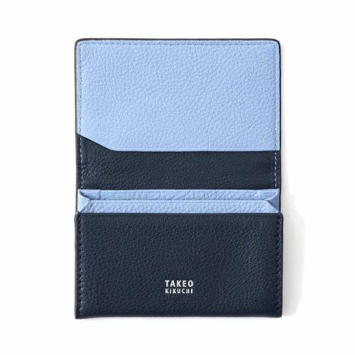 ＜タケオキクチ＞レスター 渡りマチ名刺入れ