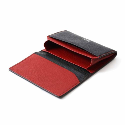 ＜タケオキクチ＞レスター 渡りマチ名刺入れ