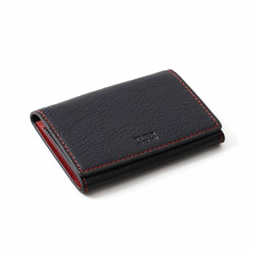 ＜タケオキクチ＞レスター 渡りマチ名刺入れ