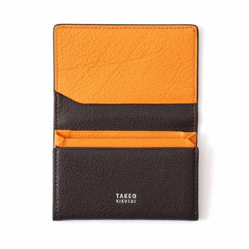 ＜タケオキクチ＞レスター 渡りマチ名刺入れ