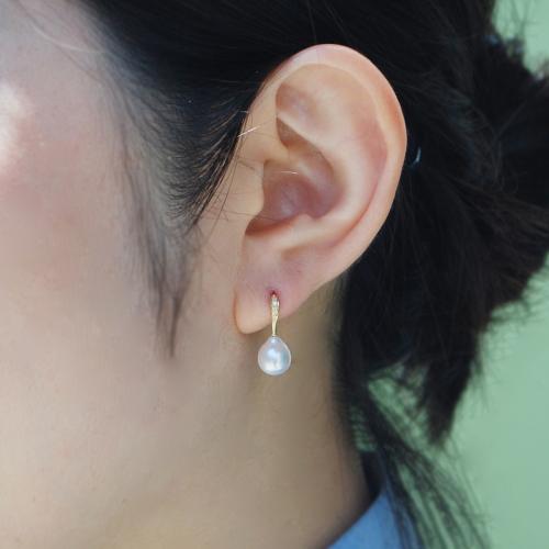 ＜HASUNA＞Bless ピアス ショート あこやパール