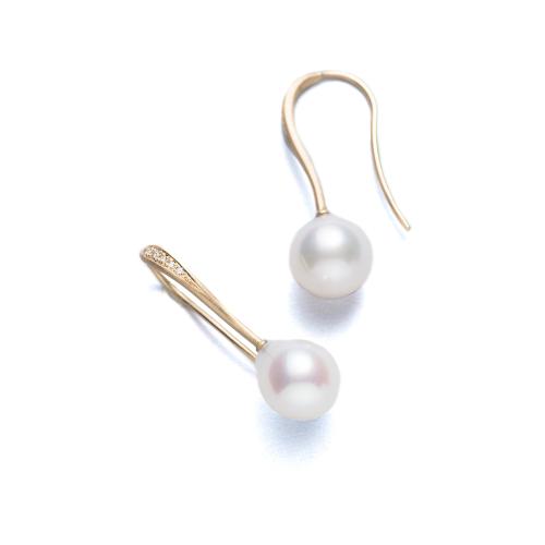 ＜HASUNA＞Bless ピアス ロング あこやパール