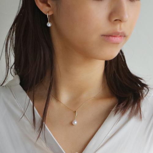 ＜HASUNA＞Bless ネックレス ショート あこやパール