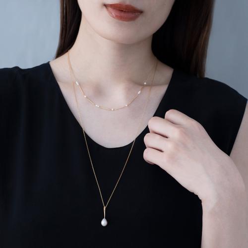 ＜HASUNA＞Bless ネックレス ロング あこやパール