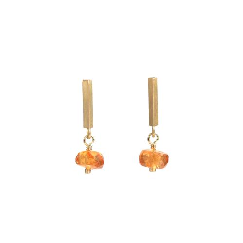 ＜HASUNA＞＊1月誕生石Signature ピアス スペサルタイトガーネット