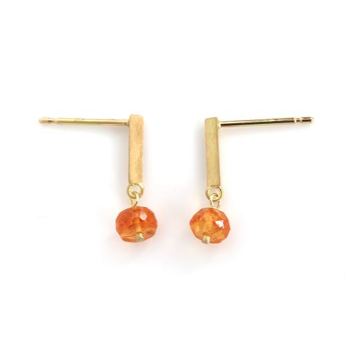 ＜HASUNA＞＊1月誕生石Signature ピアス スペサルタイトガーネット