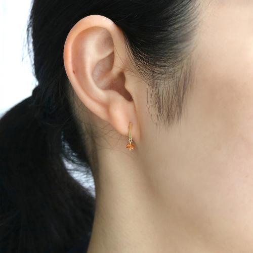 ＜HASUNA＞＊1月誕生石Signature ピアス スペサルタイトガーネット