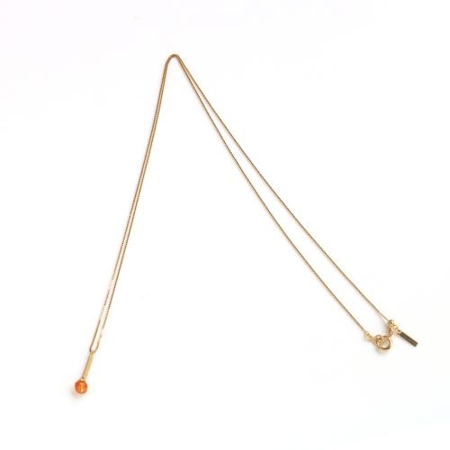 ＜HASUNA＞＊1月誕生石Signature ネックレス スペサルタイトガーネット