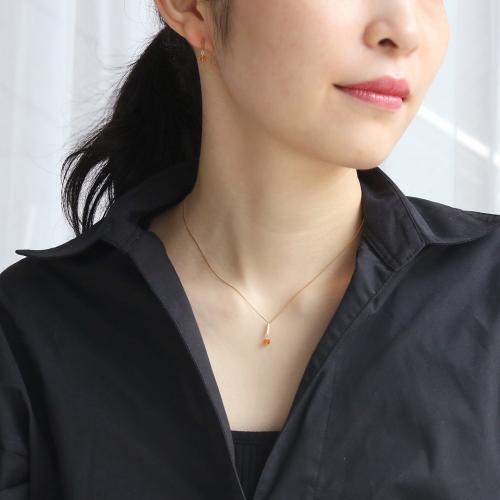 ＜HASUNA＞＊1月誕生石Signature ネックレス スペサルタイトガーネット