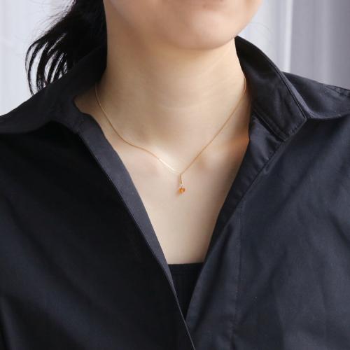 ＜HASUNA＞＊1月誕生石Signature ネックレス スペサルタイトガーネット