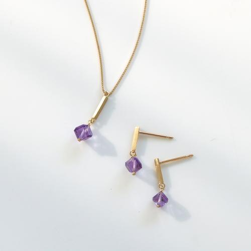 ＜HASUNA＞＊2月誕生石Signature ネックレス アメシスト