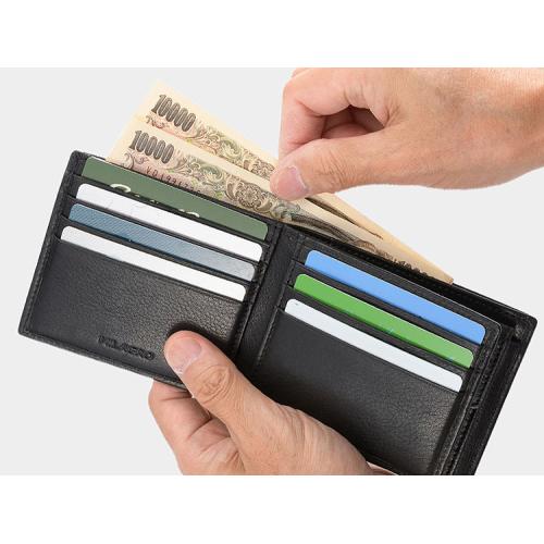 ＜ミラグロ＞牛革ソフトミリングレザー・二つ折り財布