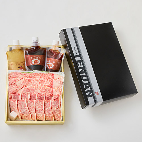 ＜焼肉の名門 天壇＞(京の肉ロース～薄切り大判～200ｇ・京の肉カルビ200ｇ（天壇特製もみダレ2/つけダレ1）)