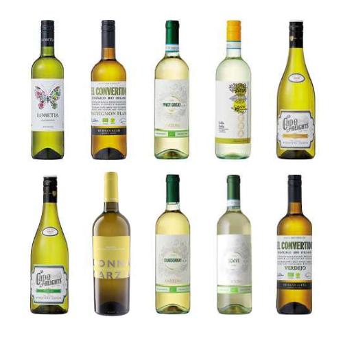 【送料当社負担】＜A-styleソムリエ厳選＞「認証取得」白ワイン10本セット