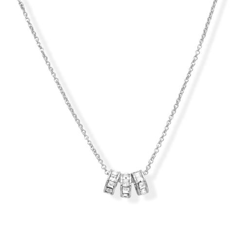 ＜グロッセ＞Micro Miss Advance ネックレス プラチナ/クリア