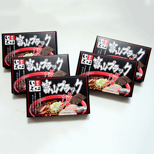 富山ブラックラーメン「麺家いろは」醤油味 10食