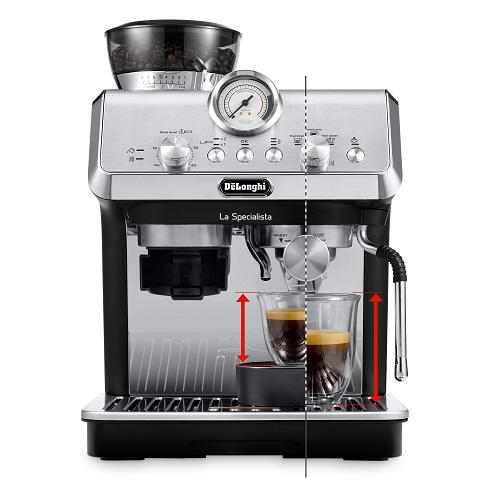 ＜デロンギ＞ラ・スペシャリスタ・アルテ グラインダー付き エスプレッソ・カプチーノメーカー　EC9155J-B/W