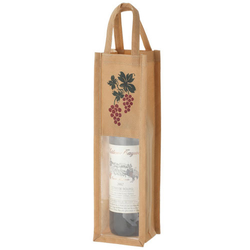 不織布ワインバッグ窓付　１本用
