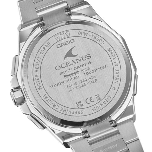 ＜カシオ＞OCEANUS　CLASSIC　LINE　Bluetooth搭載　世界6局対応電波ソーラーウォッチOCW-T6000A-1AJF