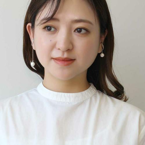 ＜アビステ＞ドロップパールイヤカフ　シルバー