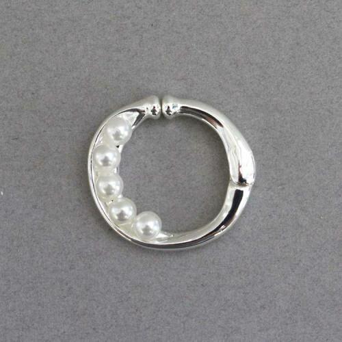 ＜アビステ＞サークルパールワンイヤカフ　シルバー