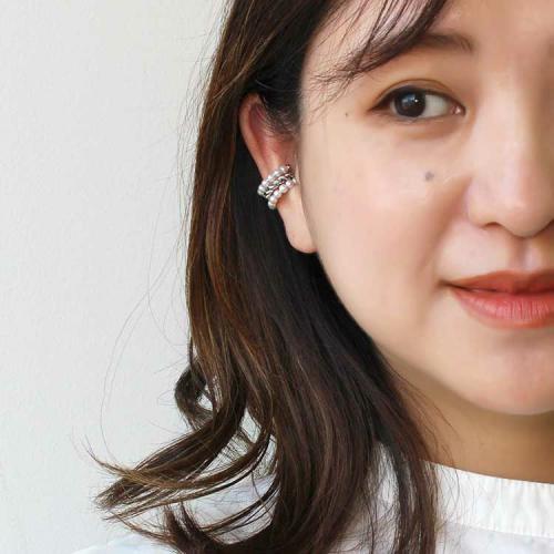 ＜アビステ＞ダブルラインアップワンイヤカフ　シルバー