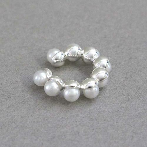 ＜アビステ＞パールワンイヤカフ　シルバー