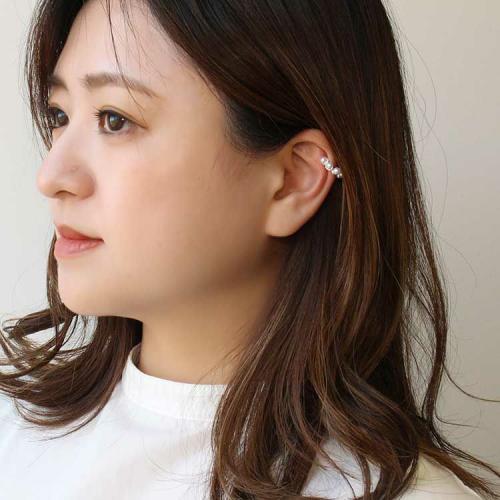 ＜アビステ＞パールワンイヤカフ　シルバー