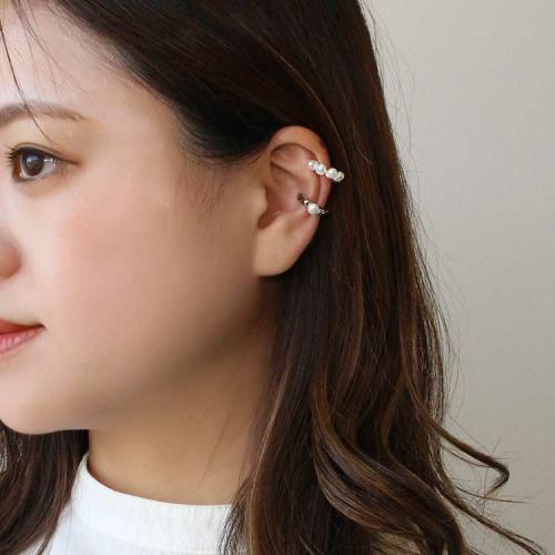 ＜アビステ＞パールワンイヤカフ　シルバー