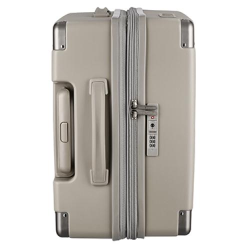 ＜TAKEO KIKUCHI＞ 前輪ストッパー ジッパーハードキャリー ポリカーボネイト100％ 55L(+9L)