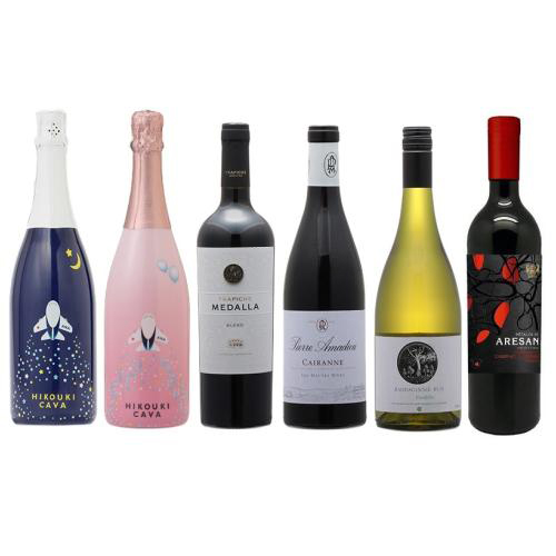 【送料当社負担】飛行機CAVAと歴代機内ワイン6本セット
