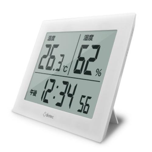 ＜dretec＞大画面温湿度計「ハキミエ」