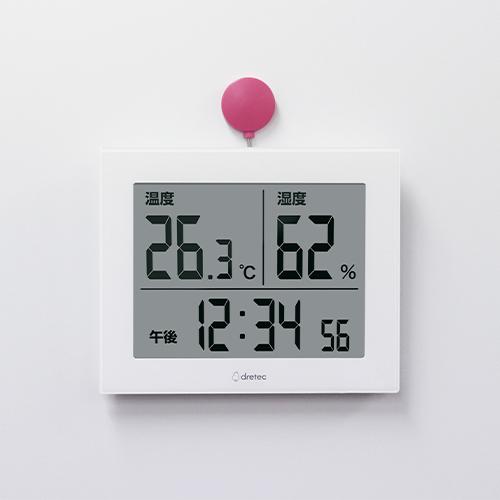 ＜dretec＞大画面温湿度計「ハキミエ」