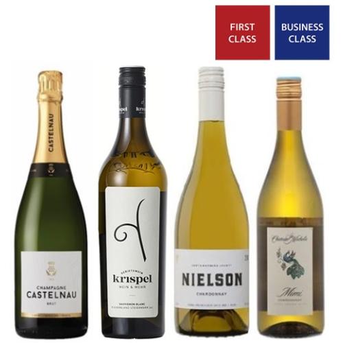 【送料当社負担】歴代機内採用シャンパン・白ワイン4本セット