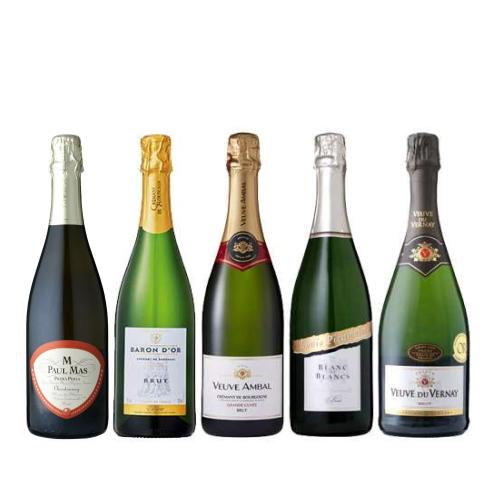 【送料当社負担】＜Aーstyleソムリエ厳選＞フランス周遊 辛口スパークリングワイン5本セット