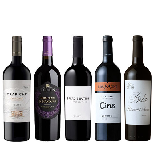 ＜Aーstyleソムリエ厳選＞BBQのガッツリお肉に合わせたい「濃厚赤ワイン５本セット」