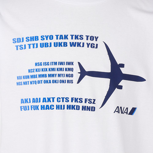 ＜ANAオリジナル＞3レター・フロントプリントTシャツ（ホワイト）