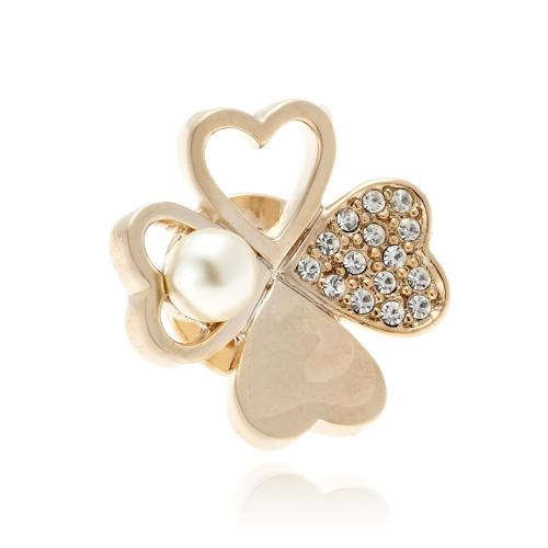 ＜グロッセ＞クローバー ブローチ ゴールド