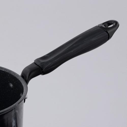 ＜ベストコ＞MARBLE KITCHEN IH ソースパン 18cm