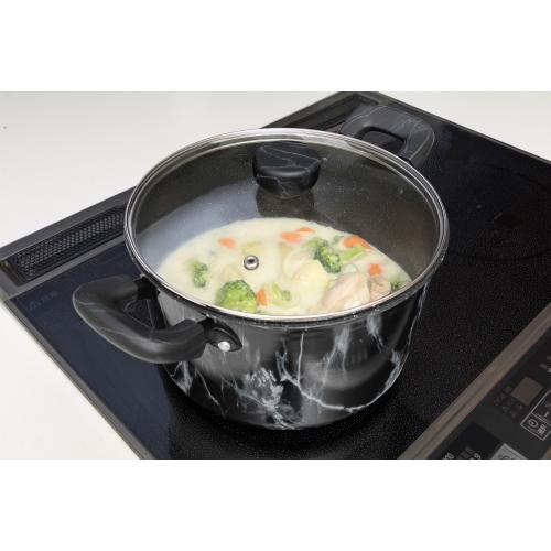 ＜ベストコ＞MARBLE KITCHEN IH シチューポット 22cm