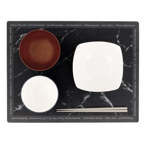 ＜ベストコ＞MARBLE KITCHEN リバーシブル ランチョンマット 32×42cm