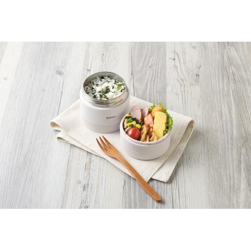 ＜ベストコ＞つながる保温弁当箱ハンドル付　480ml