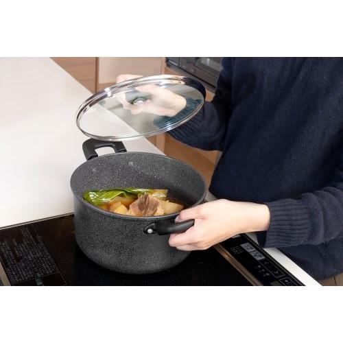 ＜ベストコ＞ライトセンス　マーブル　IHシチューポット22cm