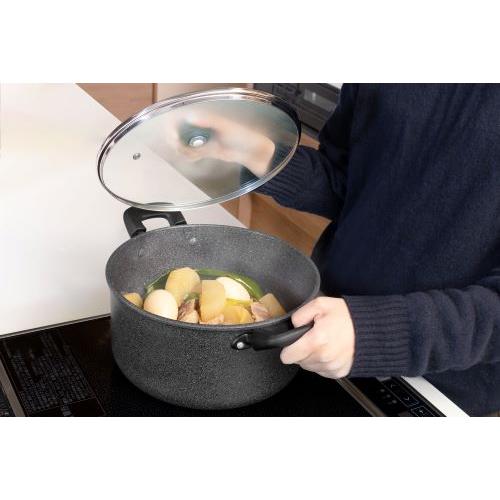 ＜ベストコ＞ライトセンス　マーブル　IHハイキャセロール24cm