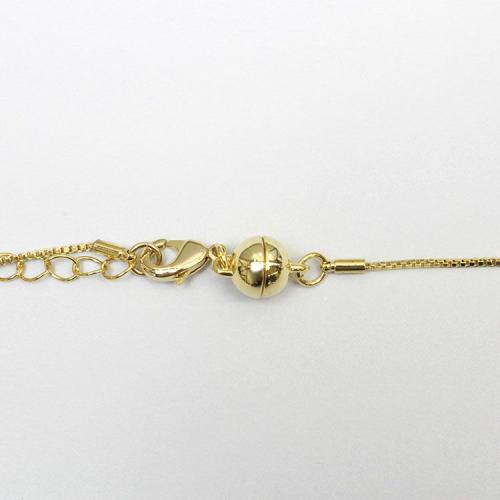 ＜アビステ＞シェルパール×メタルボールステーションネックレス