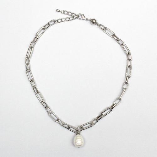 ＜アビステ＞シェルパールチェーンショートネックレス