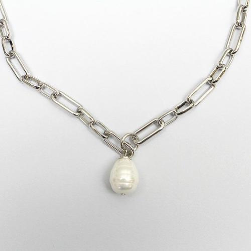 ＜アビステ＞シェルパールチェーンショートネックレス