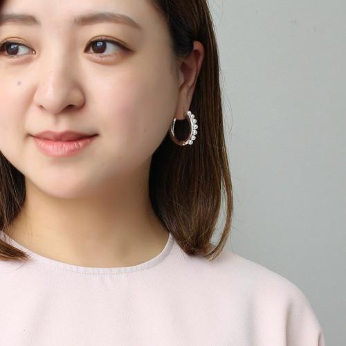 ＜アビステ＞パールフープピアス/3240069