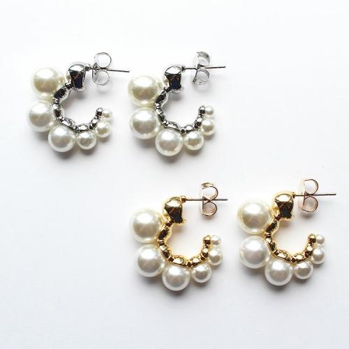 ＜アビステ＞パールハーフフープピアス