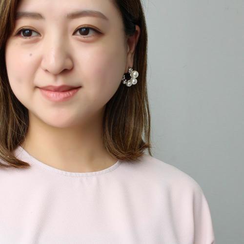 ＜アビステ＞パールハーフフープピアス